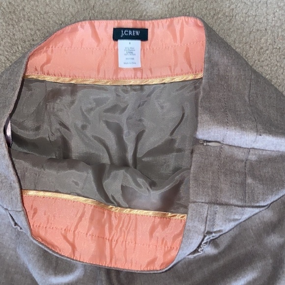 J. Crew Pleated Tan/Brown Wool Mini Skirt - Picture 6 of 12